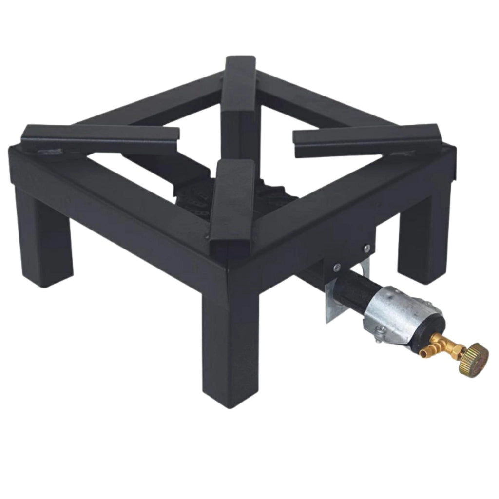 EcoPrice Fornellone Gas 1 Fuoco 30x30cm Nero