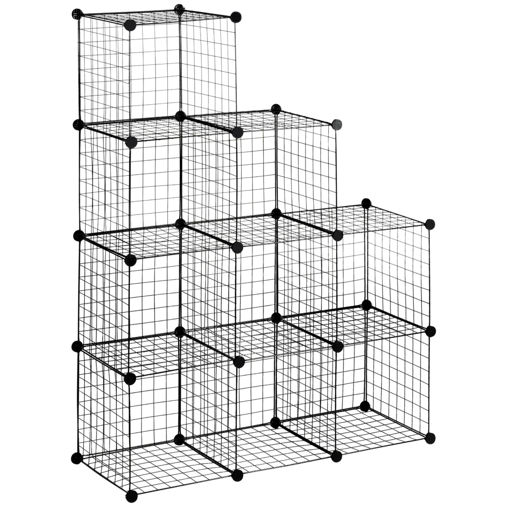 Scaffale modulare 9 scomparti ¨C Xylo ¨C metallo nero