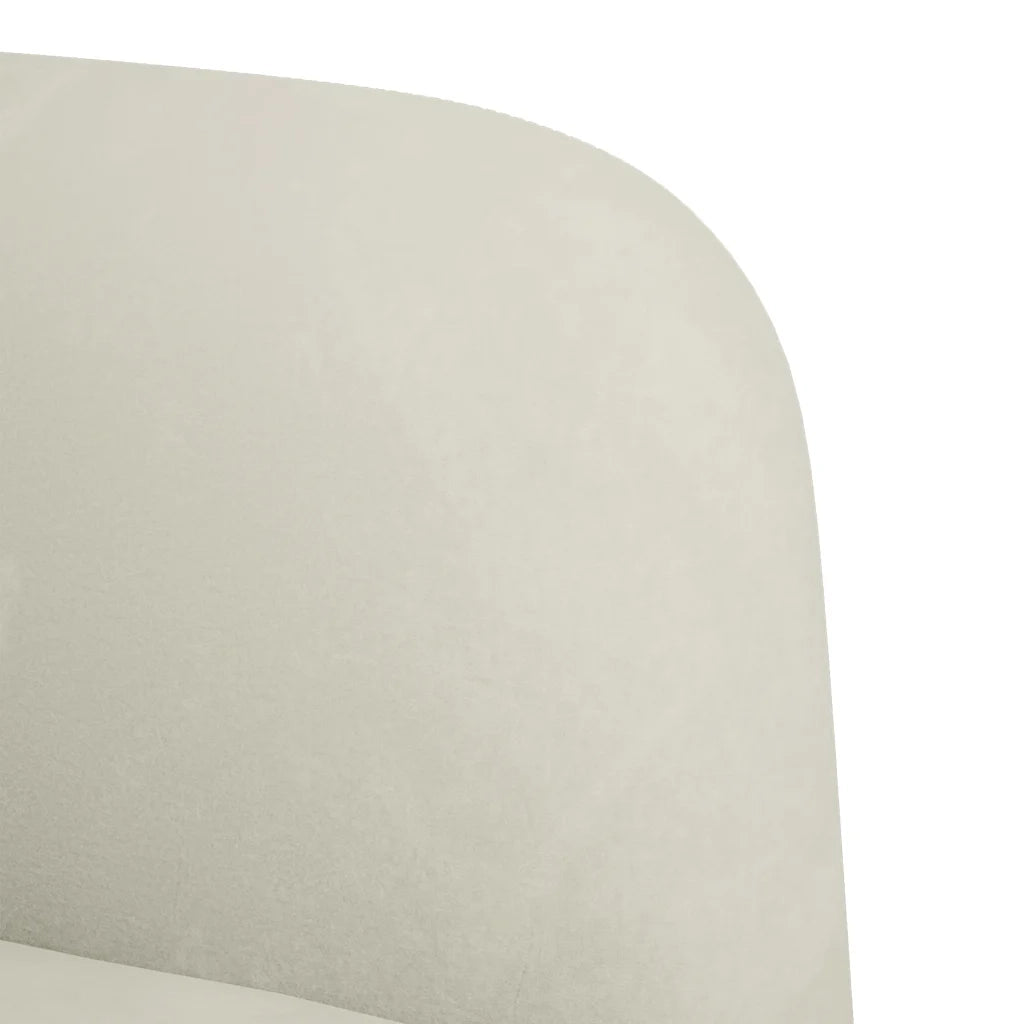 Divano Sedia con Braccioli Crema 54 cm in Velluto 4100585