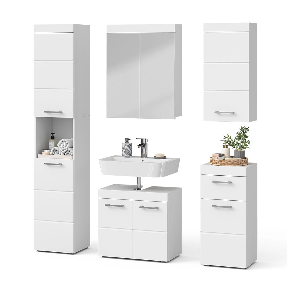 Vicco Set mobili bagno Bianco 5 parti