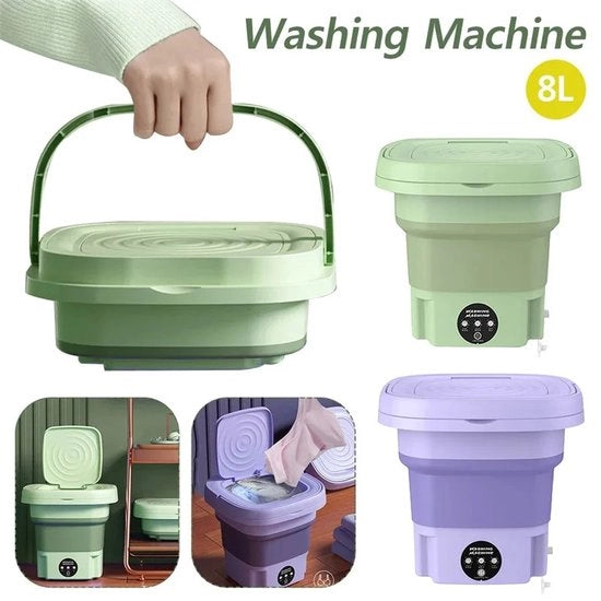 Mini lavatrice portatile - Lavatrice compatta - Lavatrice per piccoli spazi - Lavatrice da trasportare - 8L - Con centrifuga - Con spazzola per capi