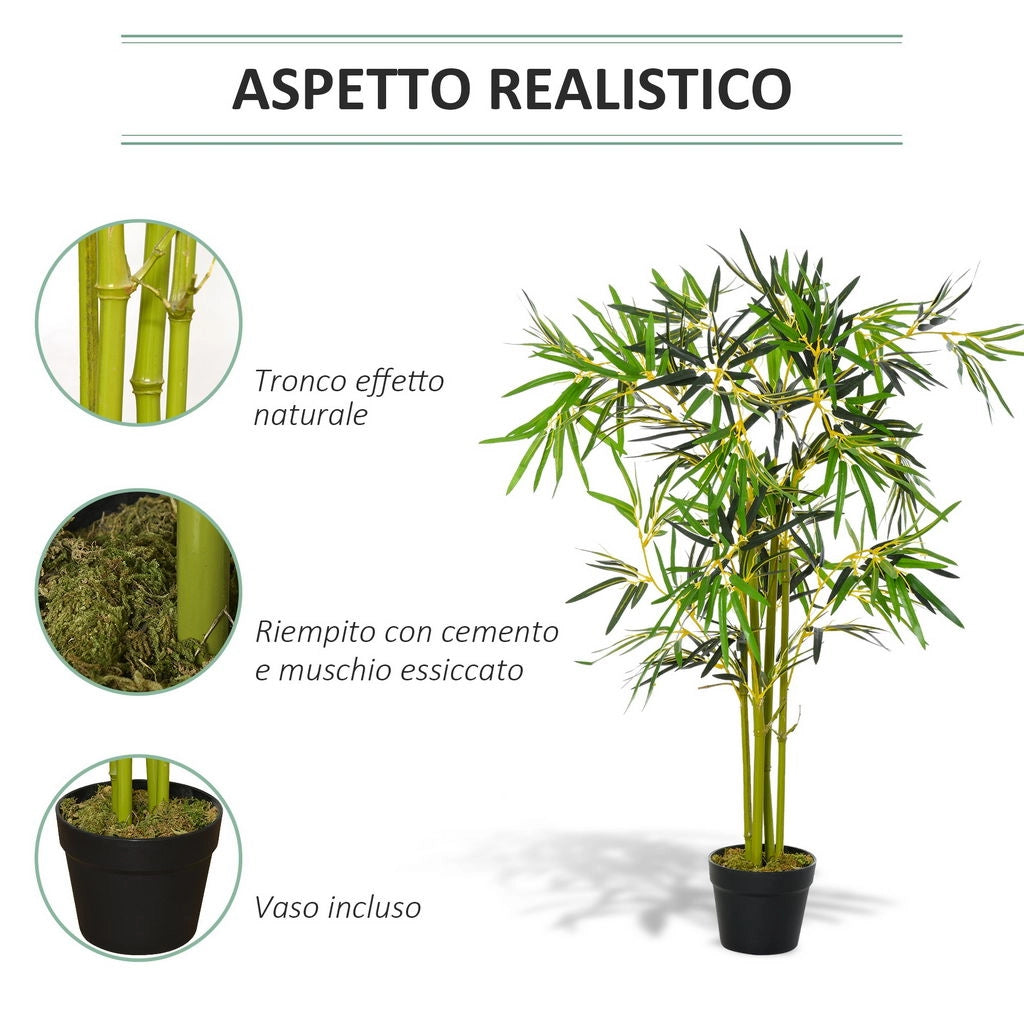 PIANTA DI BAMBÙ IN VASO ARTIFICIALE ALTEZZA 120CM