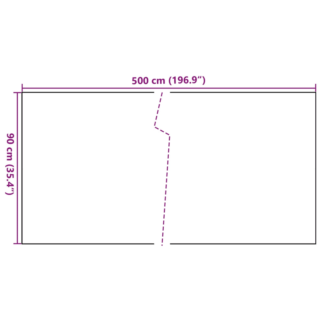 Paravento da Balcone Nero 500x90 cm in Polyrattan 156302