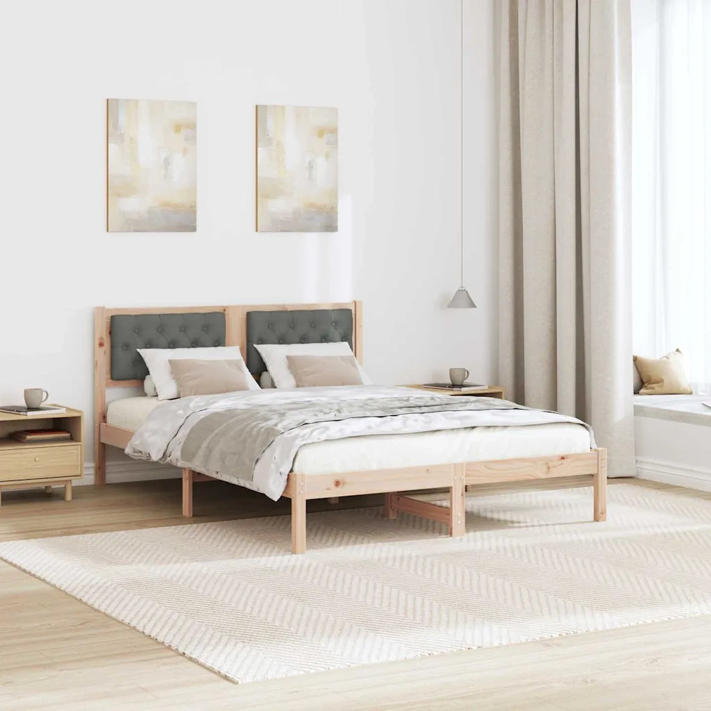 Struttura del letto Grigio scuro 150 x 200 cm Pino massello 878180