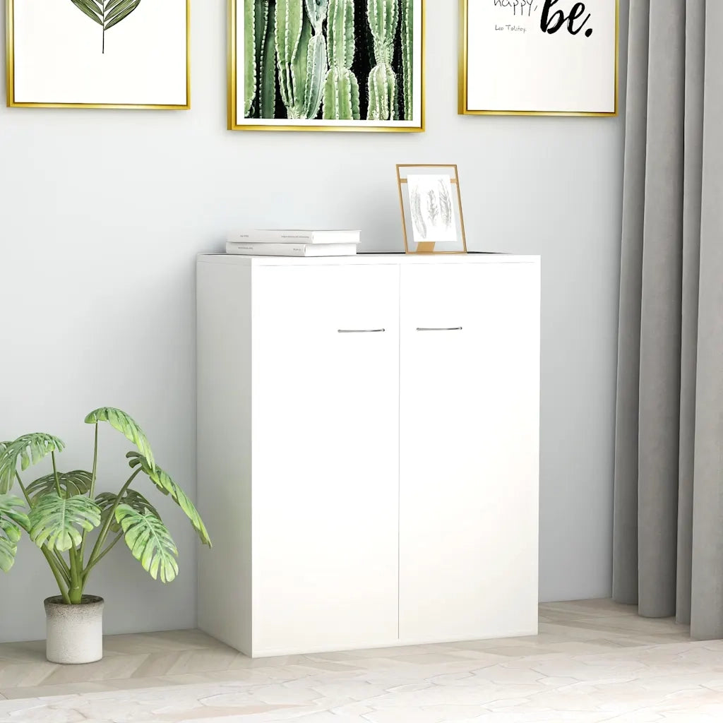 Credenza Bianca 60x30x75 cm in Legno Multistrato 800729