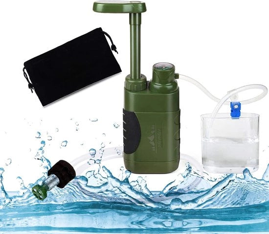 Filtro acqua portatile - Filtro acqua per sopravvivenza - Filtro acqua per attività all'aperto - Filtro acqua - Filtro acqua portatile - Filtro acqua per sopravvivenza