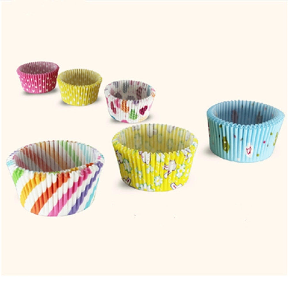 Trade Shop - Kit Pirottini Carta Oleata Cupcake Cases Per Stampi Torta Muffin Colori Misti -      -400 Pezzi -