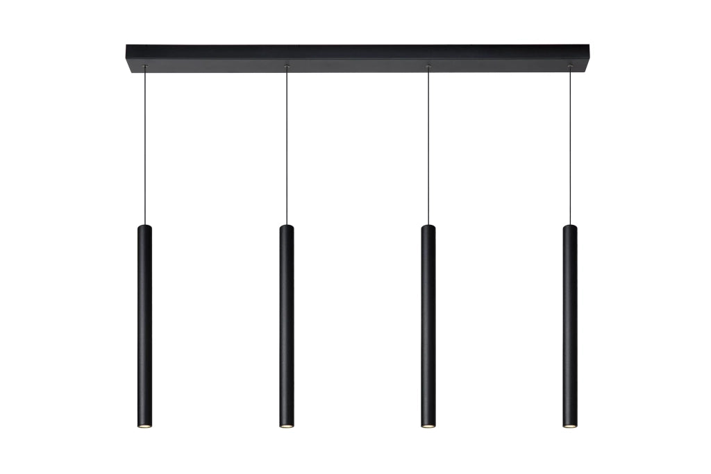 Lampada a sospensione Lorenz Lucide nera LED 16W dimmerabile