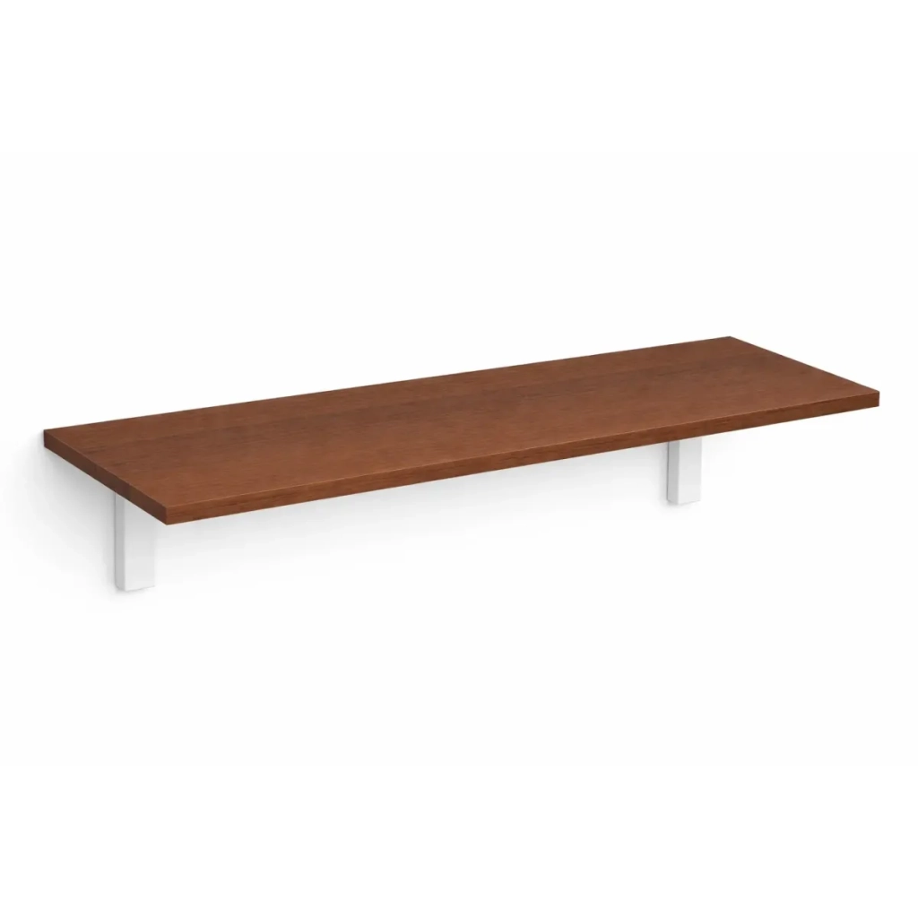 Mensola da Muro da appoggio in Legno nobilitato spessore 1,8 cm in colore Noce 80x30 cm