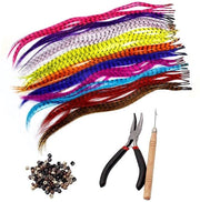 Set di estensioni capillari 52 colori - estensioni capillari sintetiche - 100 perle di gel di silice - plissé/attacchi - aspetto chiaro/naturale - facile da usare - estensioni capillari