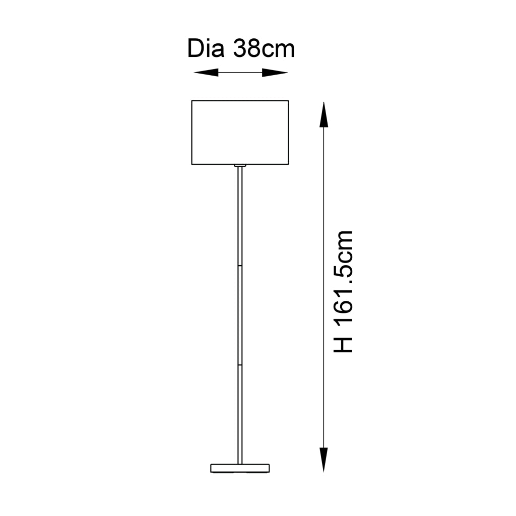 Lampada da terra Japandi Longshore erba marina E27 Endon