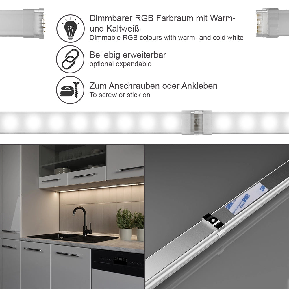 Vicco Striscia LED Bianco 40 cm con starter pack