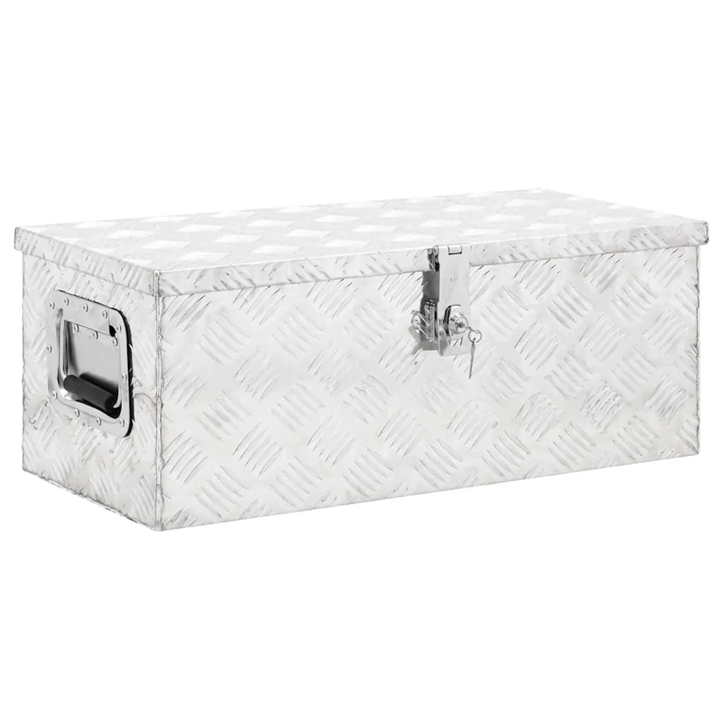 Contenitore Portaoggetti Argento 70x31x27 cm in Alluminio CFW3234204