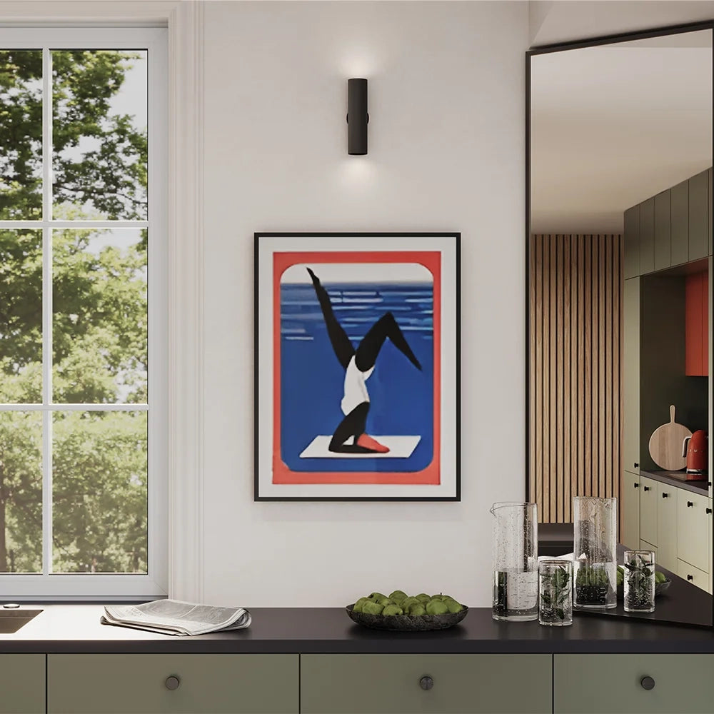 Maytoni applique moderna Artisan 2 luci GU10 nero alluminio