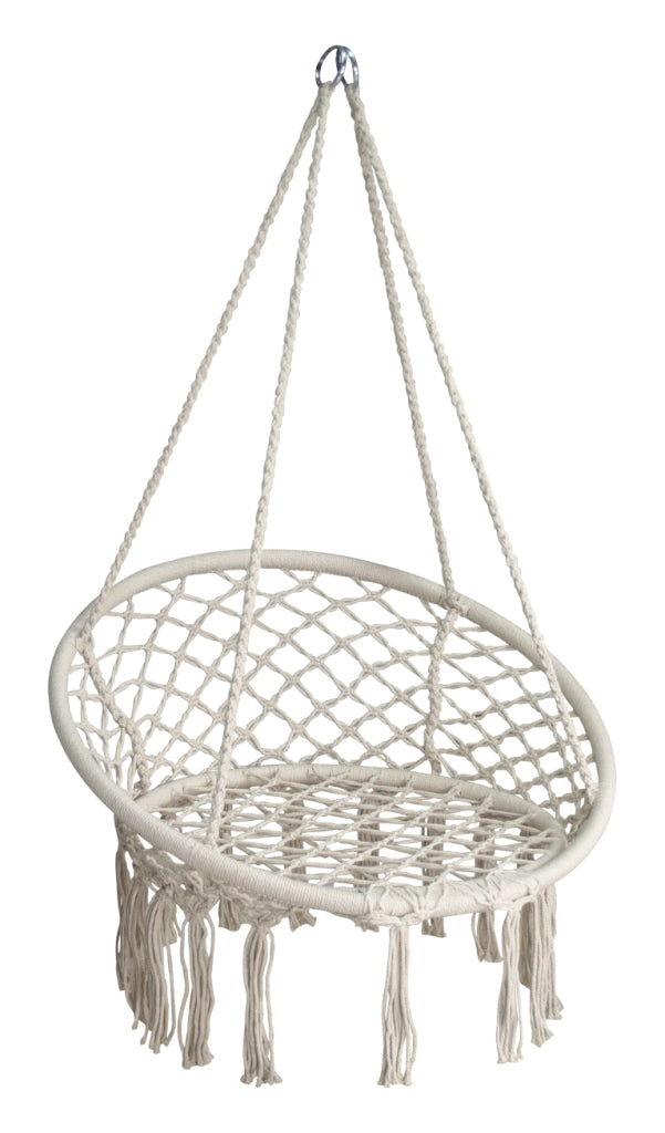 Sedia sospesa a dondolo beige, amaca poltrona sospesa - Bali - SS11BA