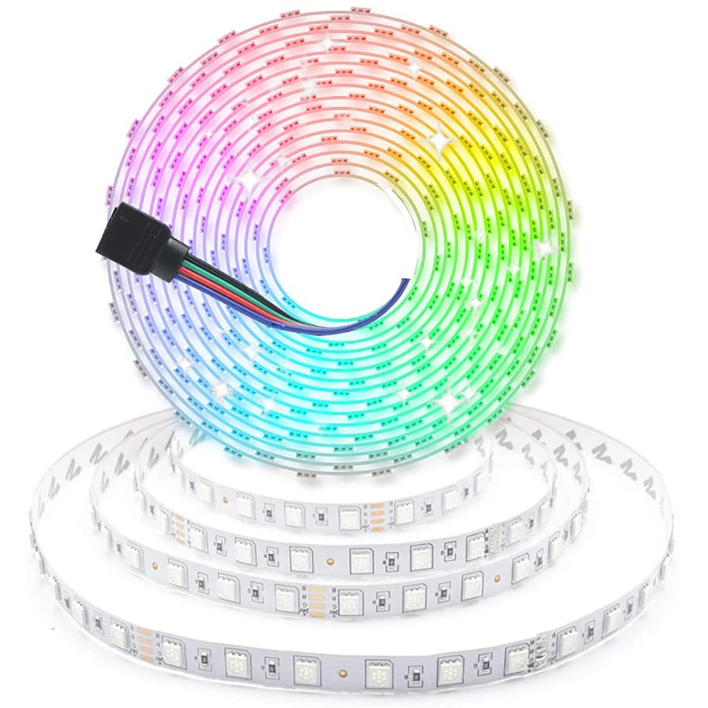 5m Striscia LED RGB SMD5050 12V Nastri LED 300 Catena flessibile luminosa cambia colore autoadesive per interni