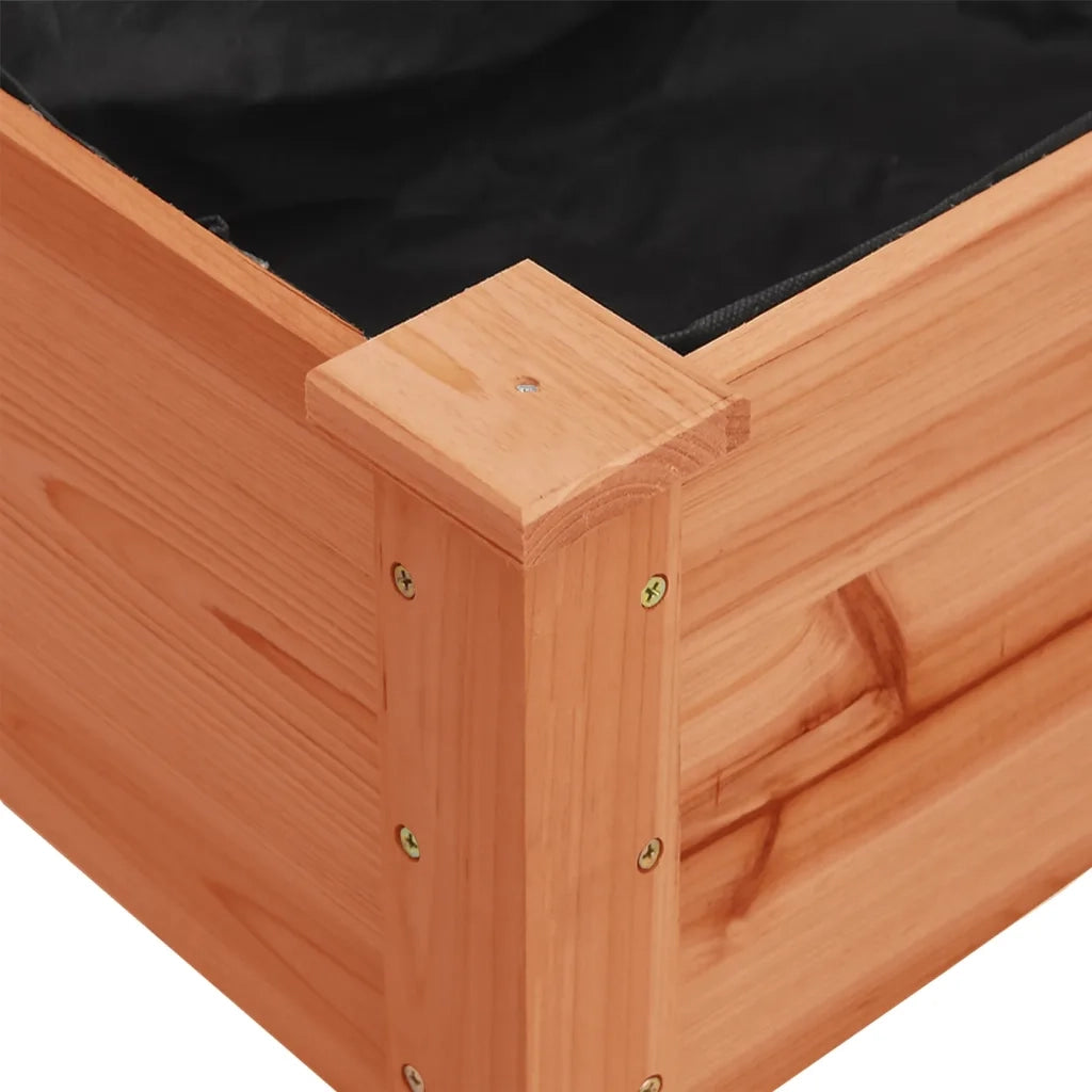 Fioriera con Fodera-Vaso-Contenitore per Piante Marrone 161x45x76cm Legno Massello di Abete
