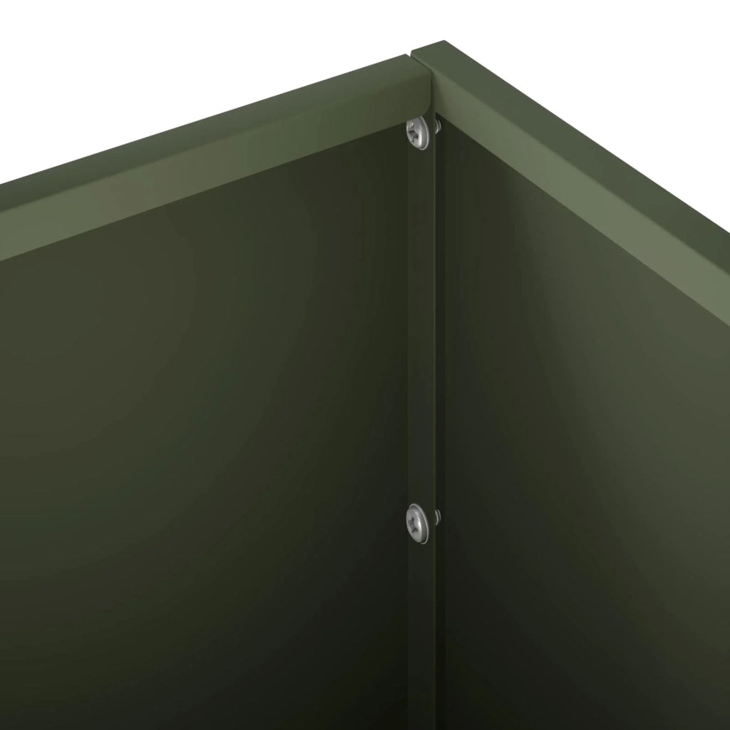 Vaso da giardino Verde Oliva 100 x 20 x 20 cm 8005182