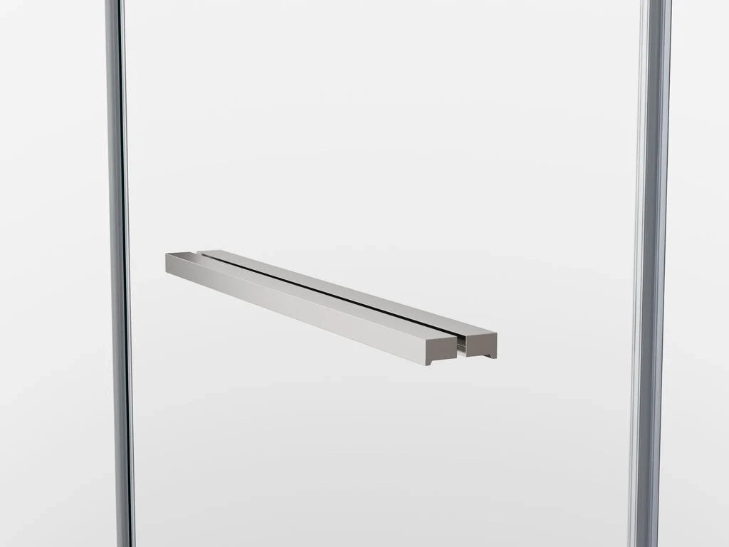 Box doccia angolare SPAZIO fisso 50 + porta 75 + laterale fisso 125x80 cm (120.5-123/76.5-79) nero opaco