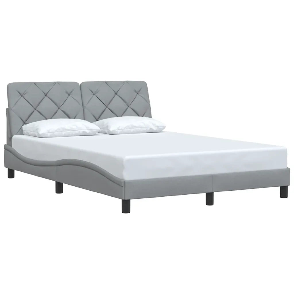Letto matrimoniale | Letto per adulti | Giroletto senza Materasso Grigio Chiaro 120x200 cm Tessuto