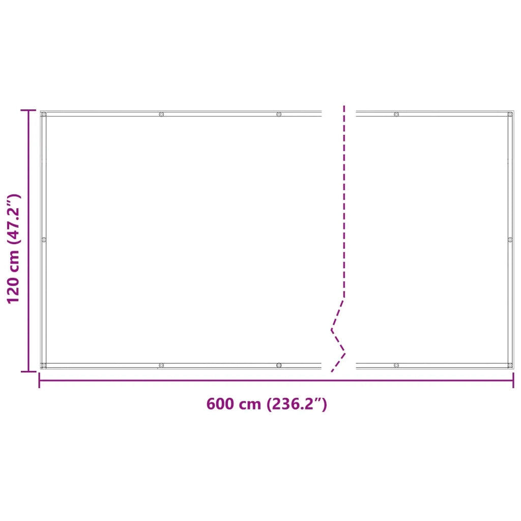 Schermo da balcone-Pannello per balcone Borgogna 120 x 600 cm