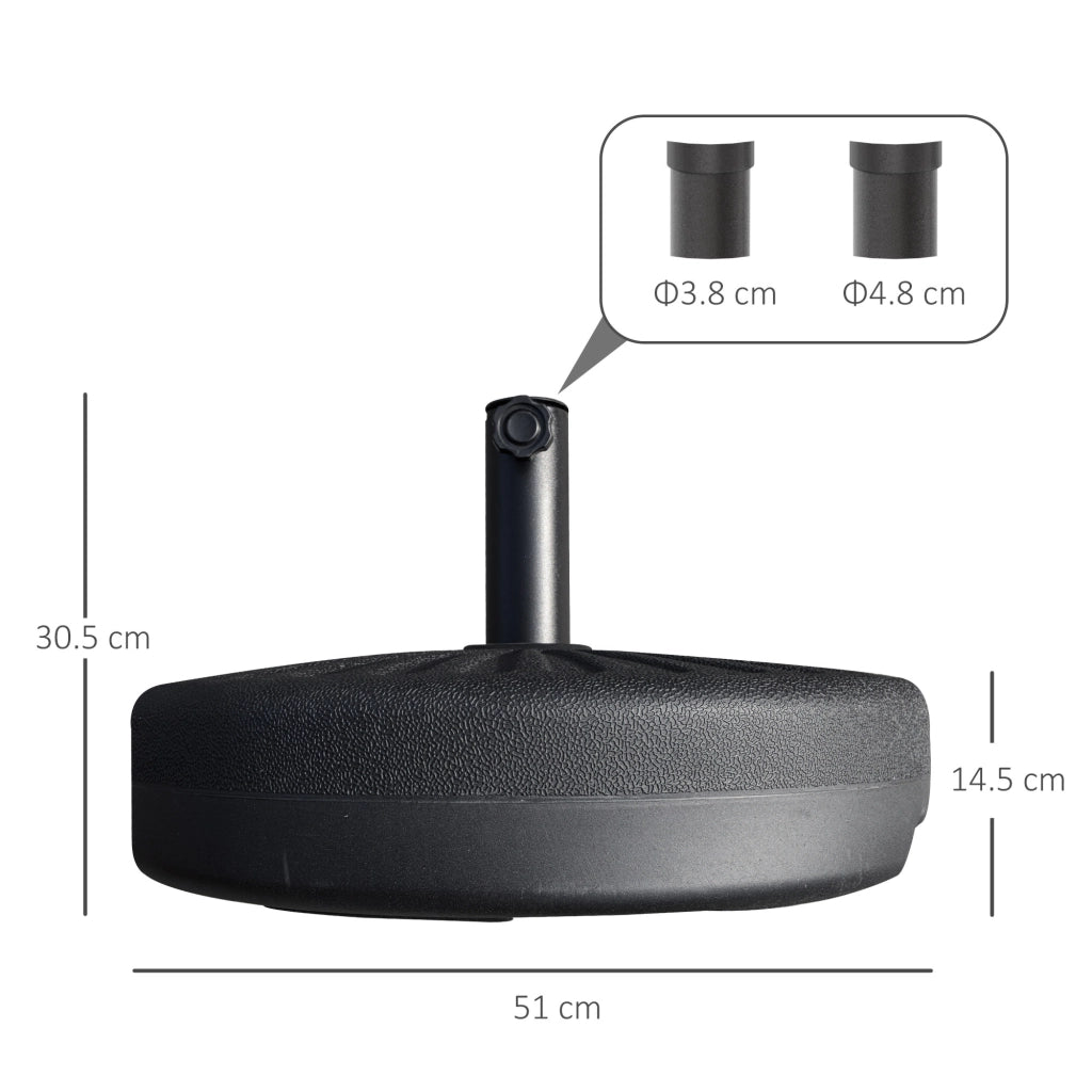 Base per Ombrellone ¨C Minimal ¨C Nero HDPE