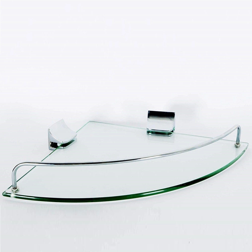 Trade Shop - Mensola Angolare  52909 Vetro Portaoggetti Doccia Bagno Parete Triangolare -