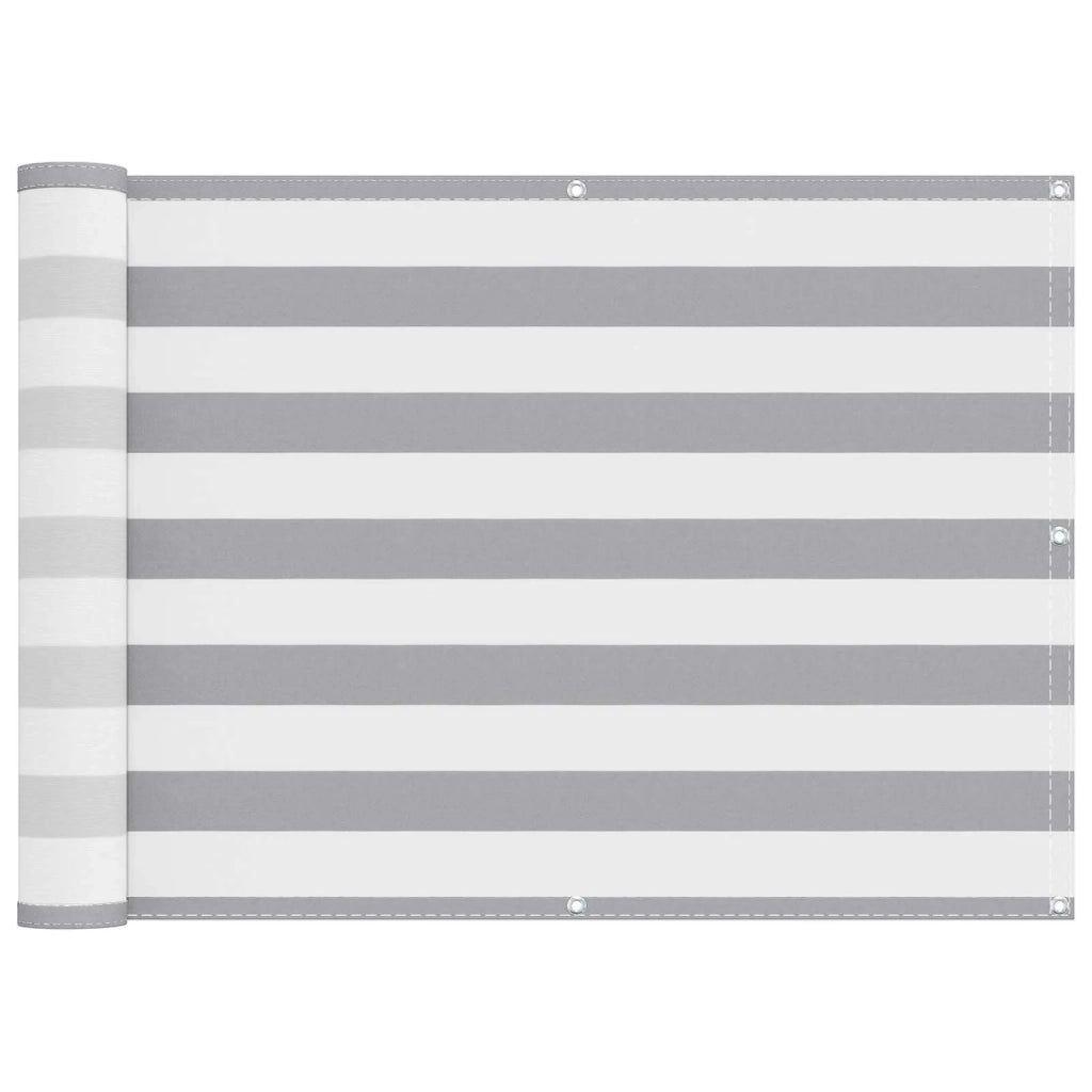 Schermo da balcone | Paravento da Balcone Grigio chiaro e bianco 75 x 800 cm