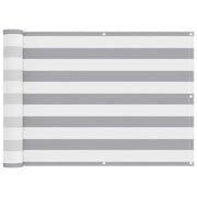 Schermo da balcone | Paravento da Balcone Grigio chiaro e bianco 75 x 800 cm