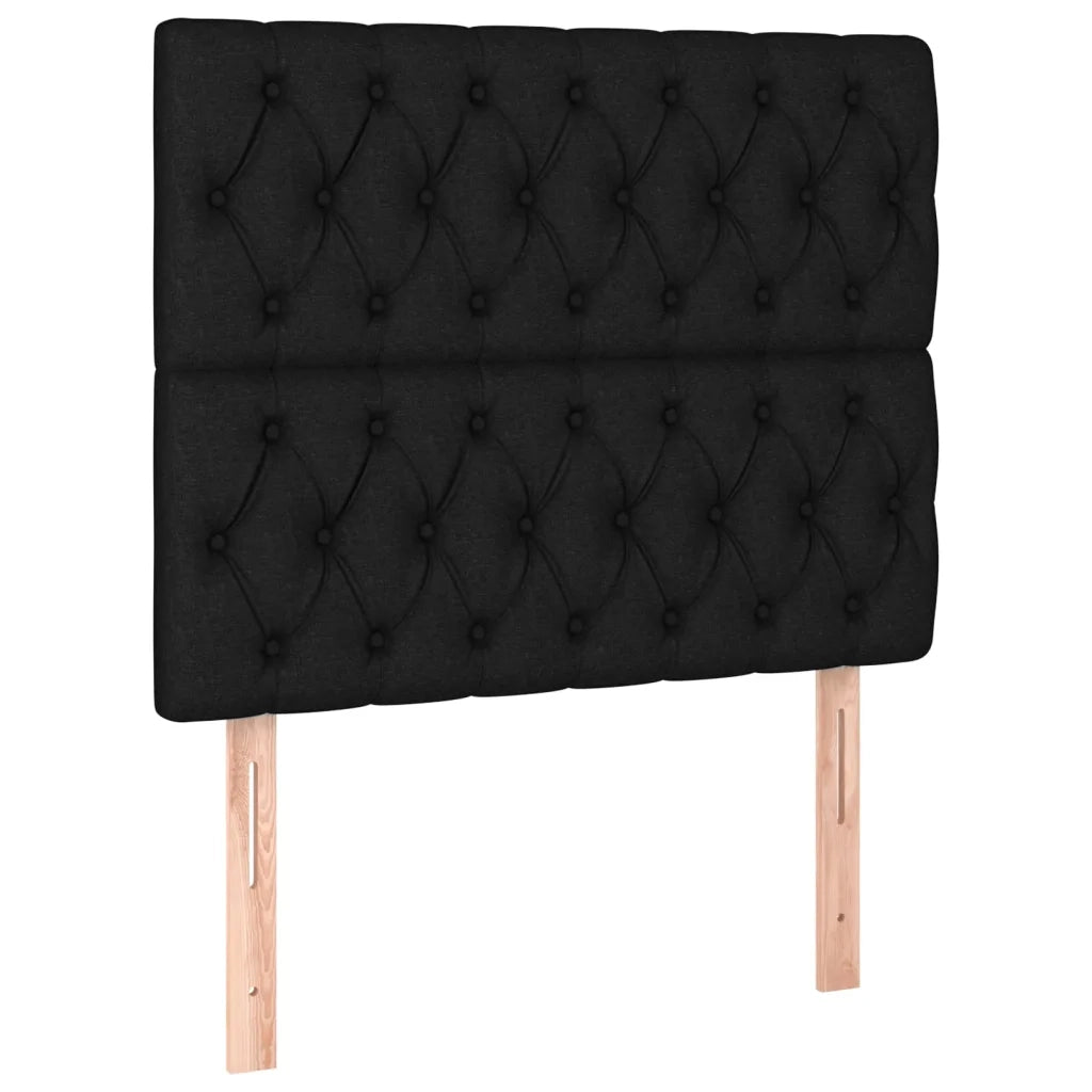 Testiera Nera 90x7x118/128 cm Tessuto 3116652