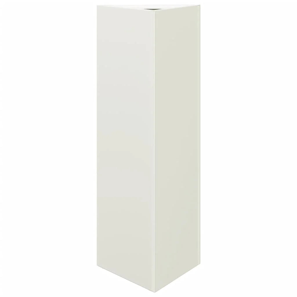 Fioriera rialzata triangolare per piante fiori e patio/giardino 30 x 26 x 75 cm acciaio bianco 02_0038803