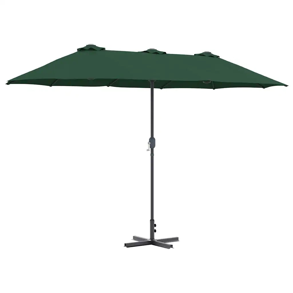 Ombrello da giardino-Ombrellone da spiaggia Verde 370 x 197 x 239 cm