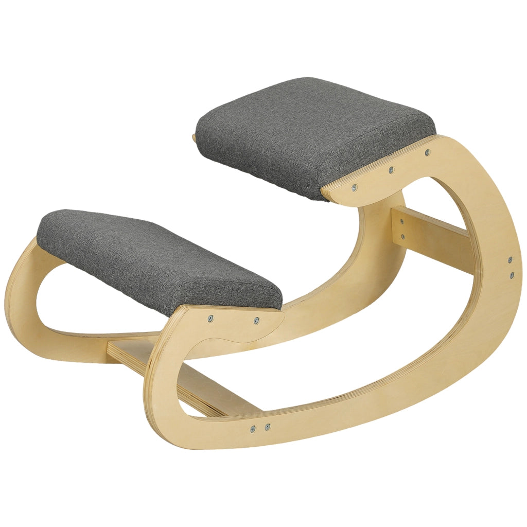 Sgabello ergonomico da ufficio con schienale ¨C Zephmum ¨C Grigio