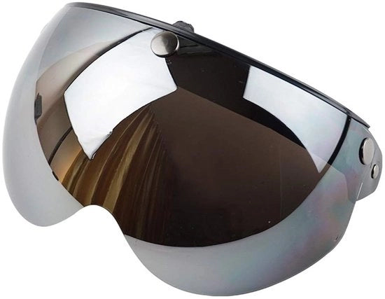 Visiera motoristica universale - PC - con schermo solare - fissaggio a vite - nuovo design assorbente - visiera per motori