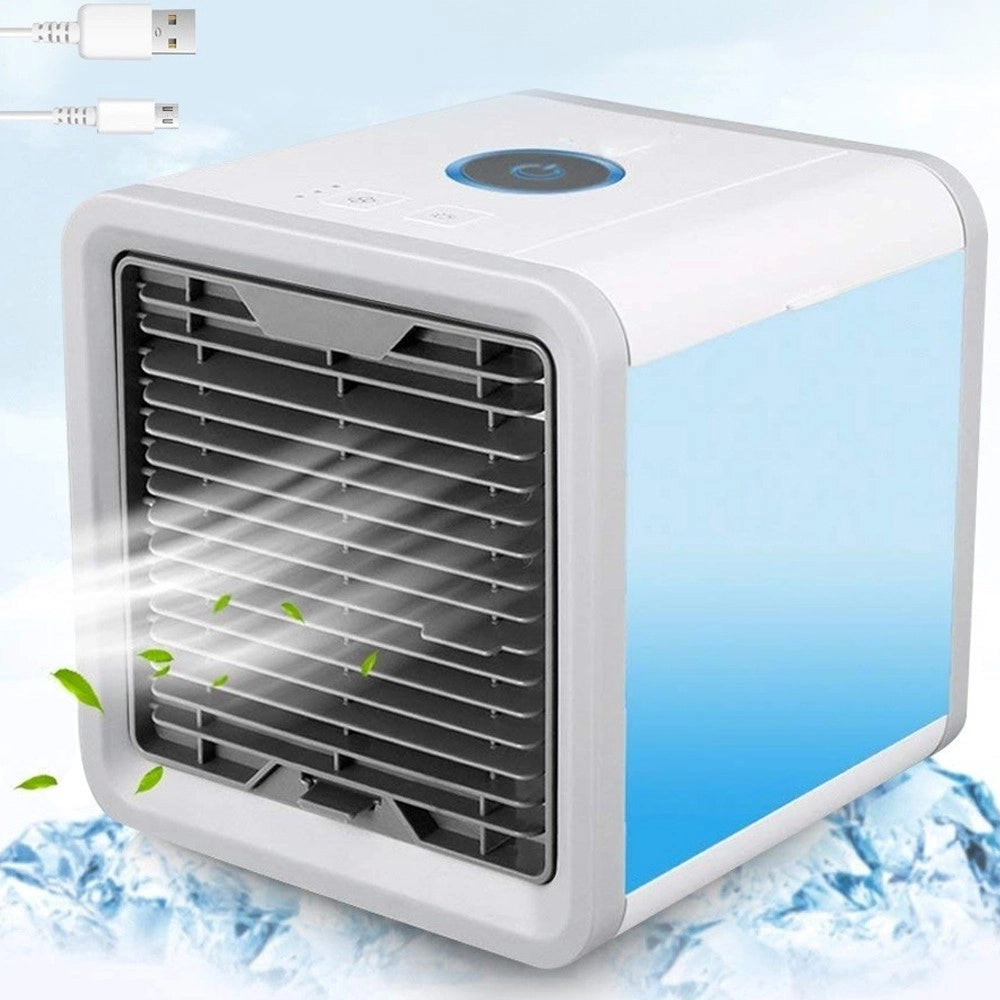 Trade Shop - Mini Condizionatore Portatile Deumidificatore A Acqua Usb Ventilatore Auto Led -