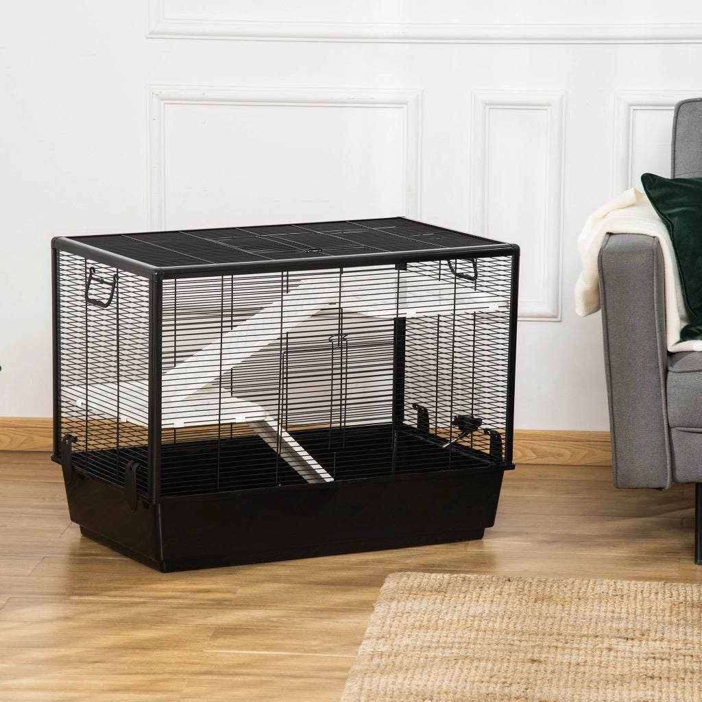 Gabbia per Porcellino d'India ¨C Minimal ¨C 80x48x58cm, Nera
