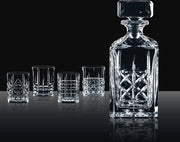 Set di Whisky 5 pezzi con caraffa e 4 bicchieri di cristallo