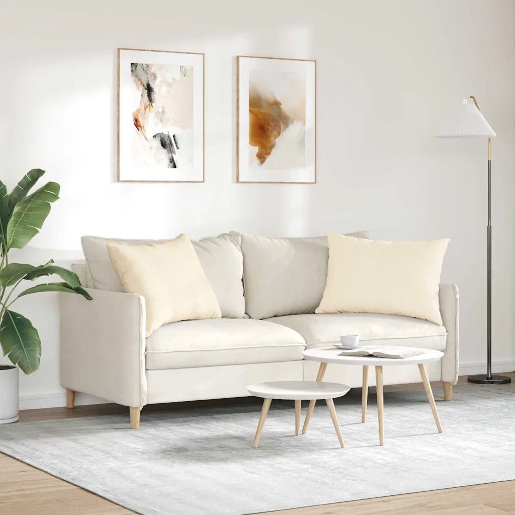 Cuscini da Divano 2 pcs Crema 70 x 50 cm Tessuto in Cords 42013776