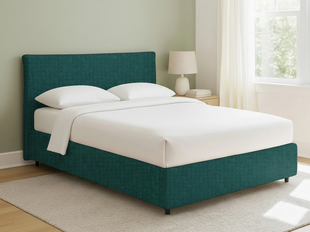 Altrincham, Letto Piazza e Mezza Sfoderabile Made in Italy, Verde Petrolio