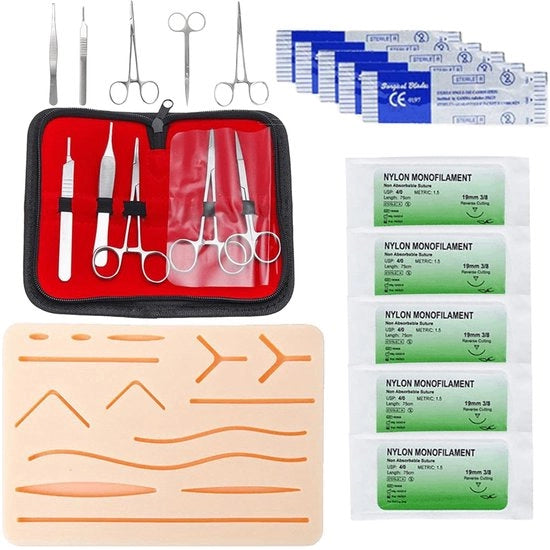 Set di Ossicini per Pratica di Ossicini - Materiale di Chirurgia - Wondhechten - Bottoni di Silicone per Saldatura - Kit di Attrezzi - Progettato Professionalmente - Set di Saldatura
