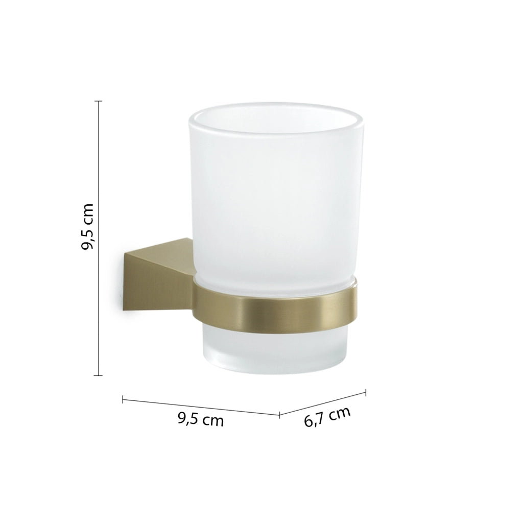 PORTASPAZZOLINI TONALE 7XH10CM ORO MATT.