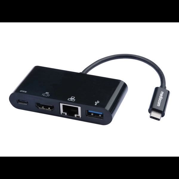 Md typec-hdmi/usb-a/rj45/pd adapter - M-DOCKTPC