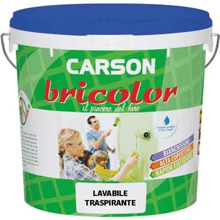 IDROPITTURA LAVABILE TRASPITANTE 'BRICOLOR' 14 lt - CARSON