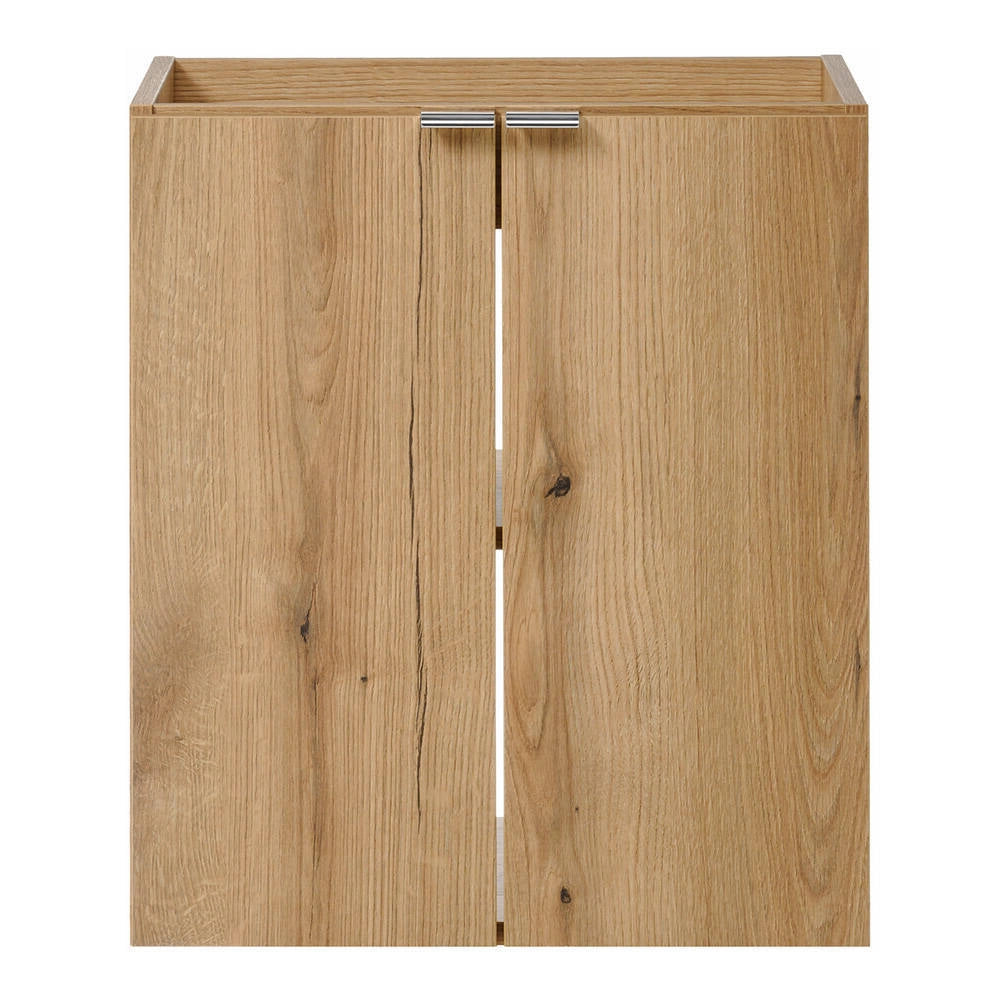 Set NEWPORT 2 Armadi Pensili Sottolavabo con Piano di Lavoro 100x60x40 Effetto Rovere / Nero [en.casa]