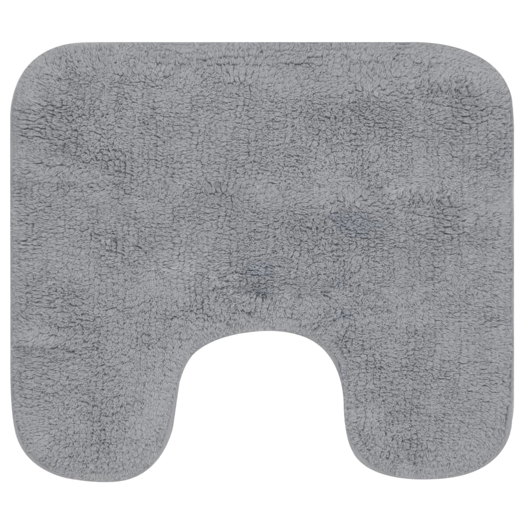 Set di 3 tappeti da bagno in tessuto grigio 02_0005725