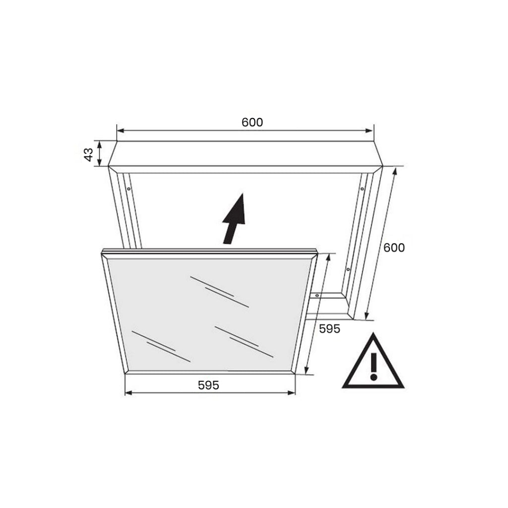 Cornice LED plafone alluminio bianco 60x60 Eko-Light