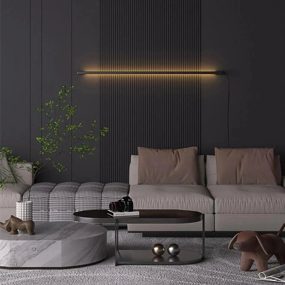Applique Da Parete Led Lhj064-w 100cm Black