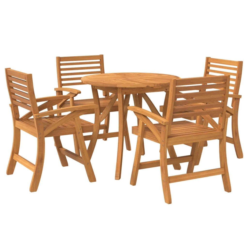 Set da Pranzo per Giardino 5 pz in Legno Massello di Acacia 3156855