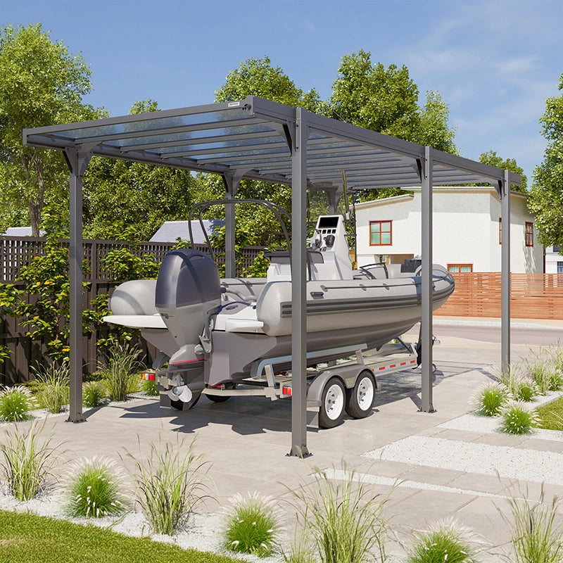 Tettoia per auto in alluminio LEVANTE XL 7,19 x 3,17 x h 3,17 m
