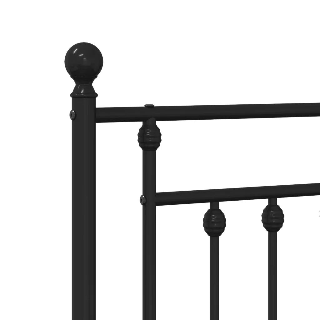 Testiera | Testata di Ricambio in Metallo Nero 120 cm